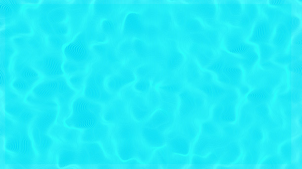 纯净的浅蓝色水面。青绿色的背景。图片下载