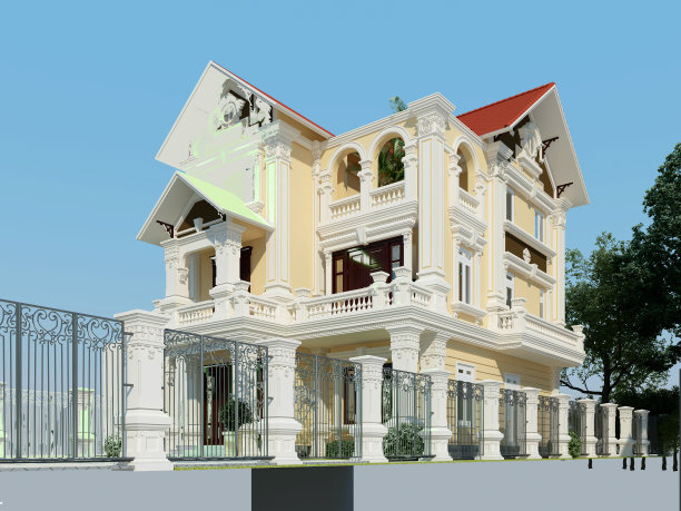 三维渲染建筑外部图片下载