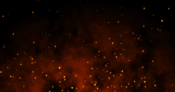 火花在黑色背景上飞溅图片下载