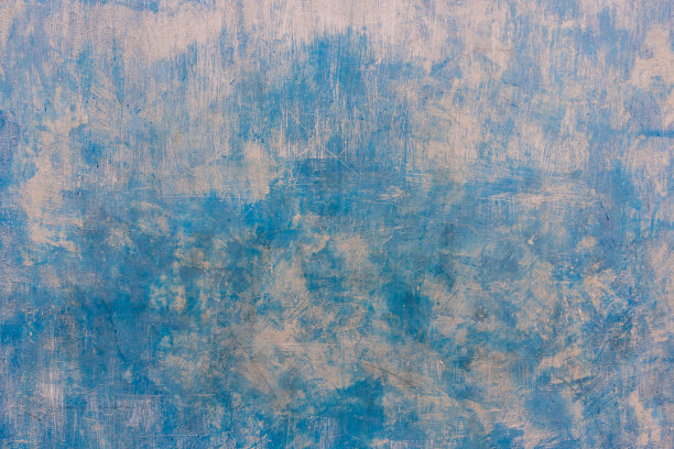 旧的蓝色油漆纹理的水泥抹灰墙图片下载