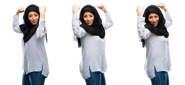 展示肱二头肌表达力量和健身概念，健康生活图片下载