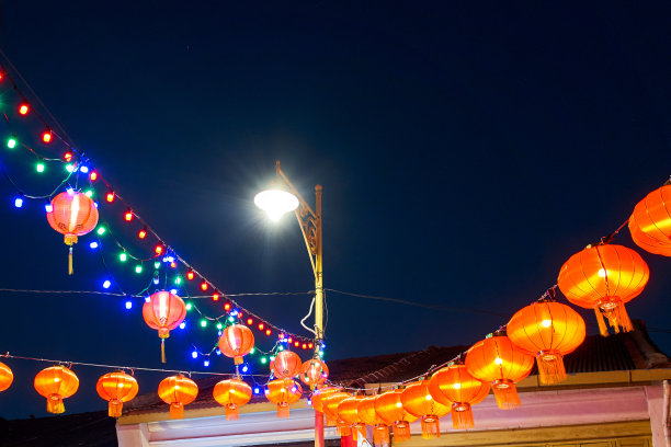 中国新年庆祝花灯图片下载