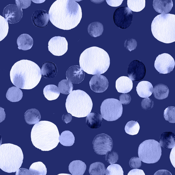 抽象手绘水彩圆无缝纹理图案。素材图片