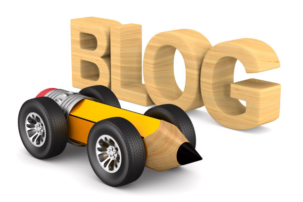 白色背景上的博客和铅笔。孤立的3 d演示图片下载