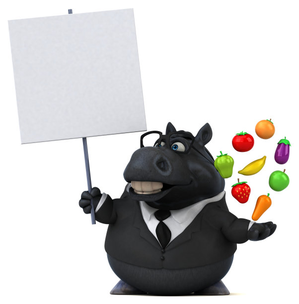 有趣的马- 3D插图图片下载