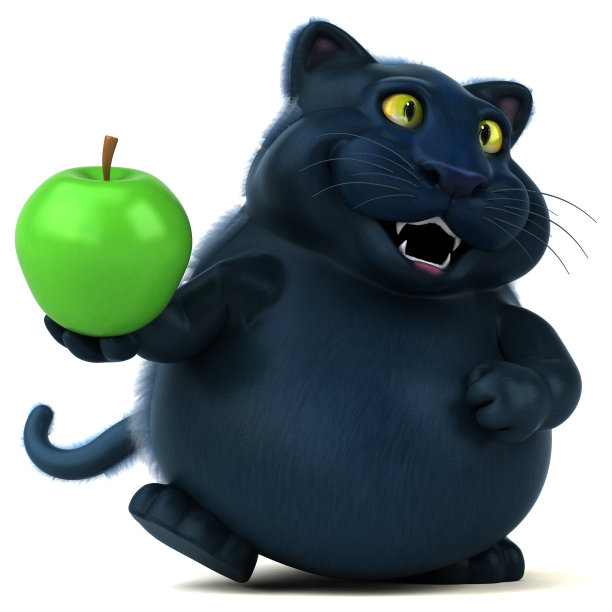 有趣的猫- 3D插图图片下载