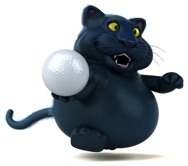 有趣的猫- 3D插图图片下载