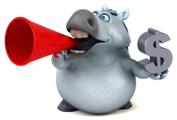 有趣的马- 3D插图图片下载