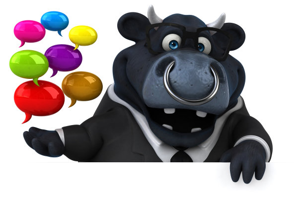 黑色公牛- 3D插图图片下载