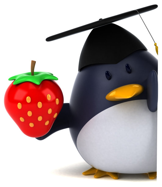 有趣的企鹅- 3D插图图片下载