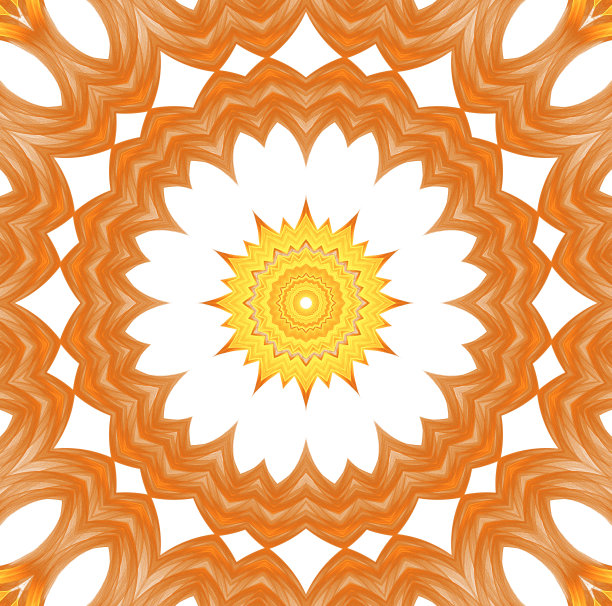 橙色图案孤立在白色背景上图片下载