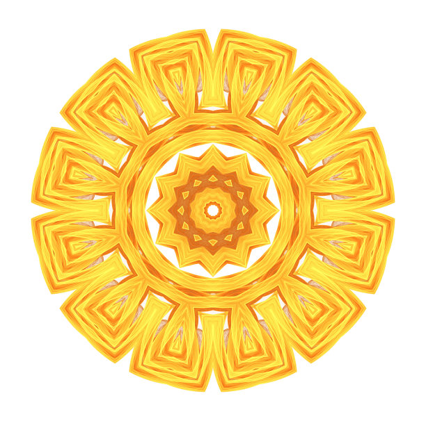 黄色图案孤立在白色背景上图片下载