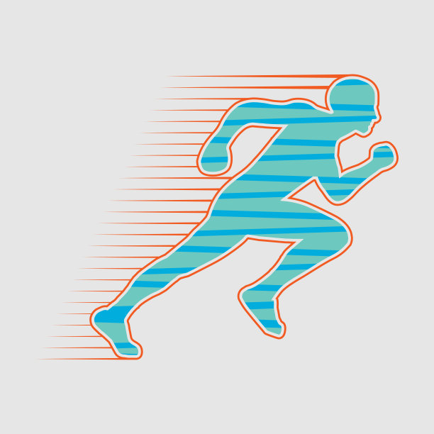 一个跑步者的形象，运动员的剪影，冲刺图片下载