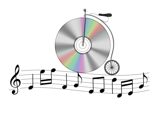 复古cd音乐自行车图片下载