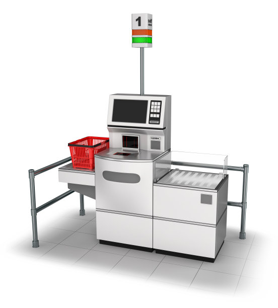 自助收款台。图片下载