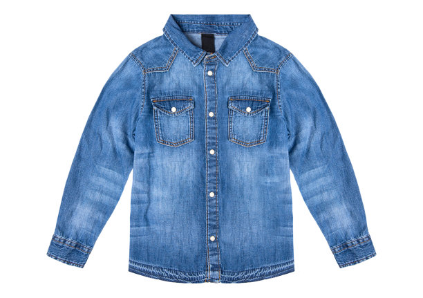 牛仔裤衬衫孤立在白色背景图片下载