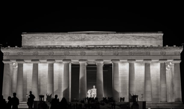 林肯纪念堂- BW图片下载