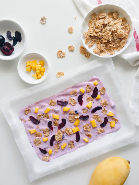 冷冻酸奶树皮图片下载