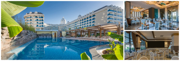 避暑山庄的拼贴画图片下载