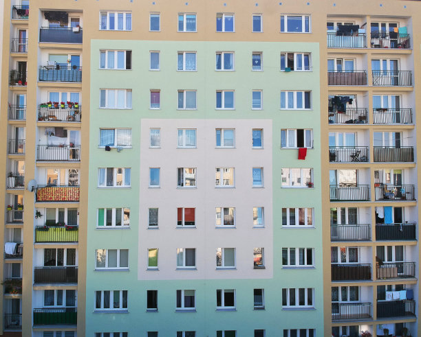 大厦大厦窗户鸟瞰图。图片下载