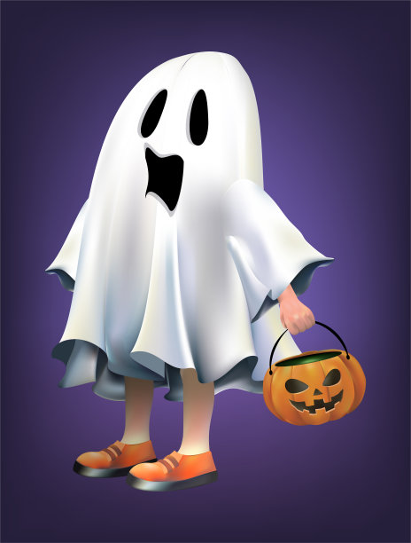 万圣节幽灵服装的背景图片下载