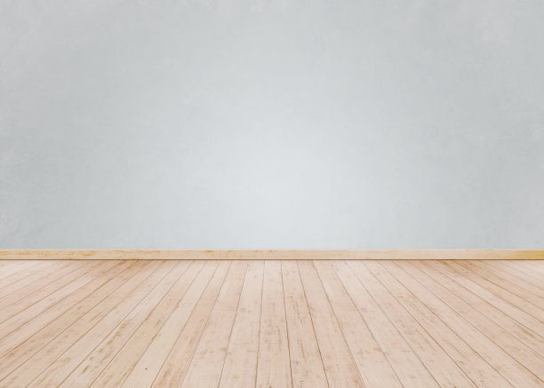 白色砖墙，木地板图片下载