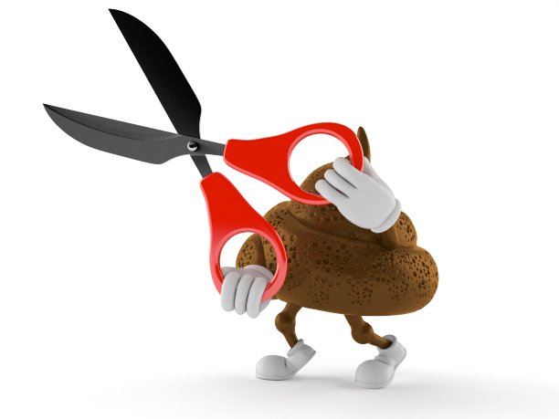 拿着剪刀的便便角色图片下载