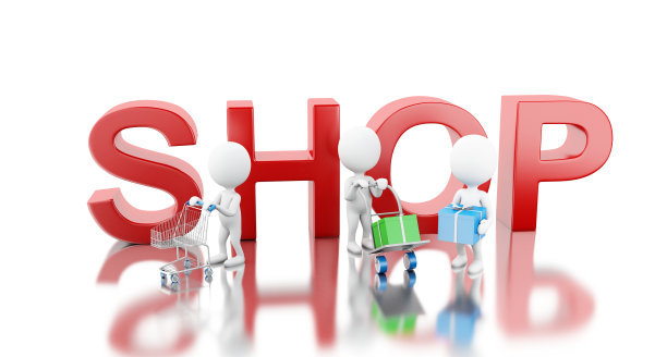 3D白人与word SHOP。图片下载