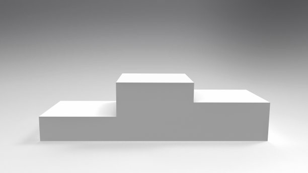 获奖者的3D插图领奖台图片下载