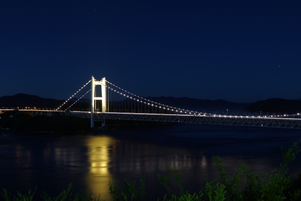 濑户大桥，灯，冈山图片下载