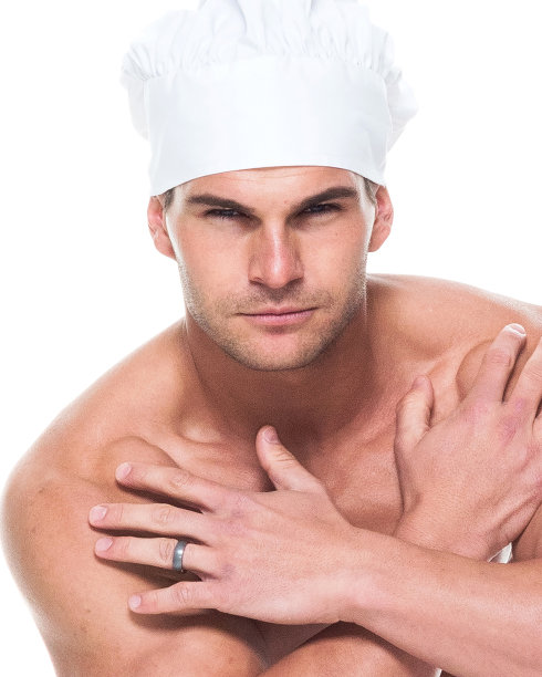 赤膊男厨师图片下载