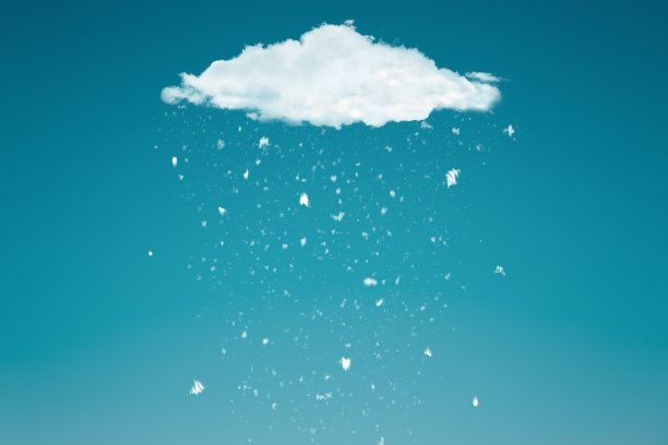 从云端飘起的雪花图片下载