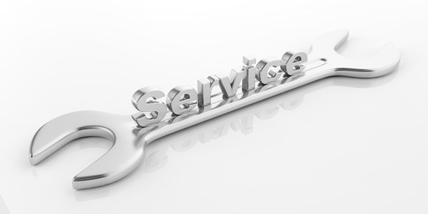 3d渲染扳手上的白色背景图片下载