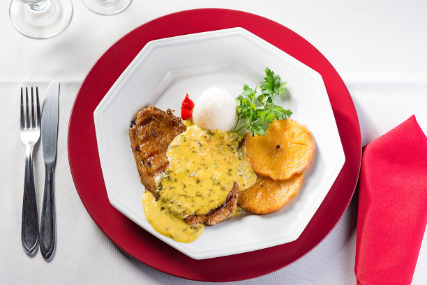 芥末酱牛排图片下载