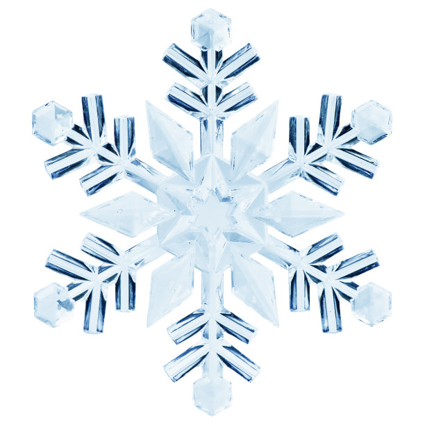 蓝色雪花在白色上图片下载