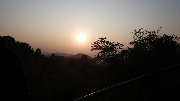 印度东北部的日落图片下载