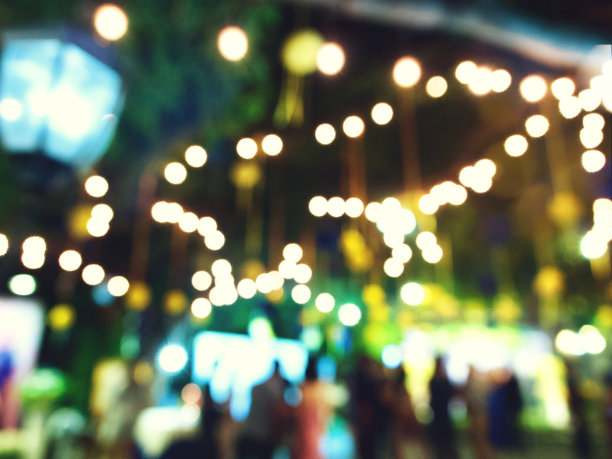 散景派，节庆活动与人狂欢，抽象模糊形象图片下载