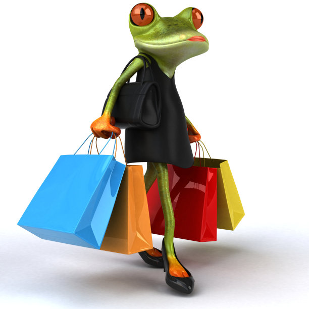 有趣的青蛙- 3D插图图片下载