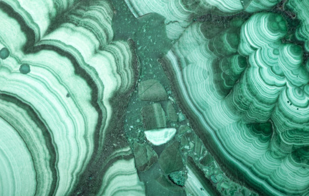 宏观绿色孔雀石纹理图片下载