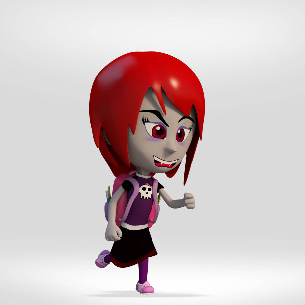 女学生装扮成吸血鬼图片下载