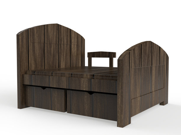 木床3D渲染图片下载