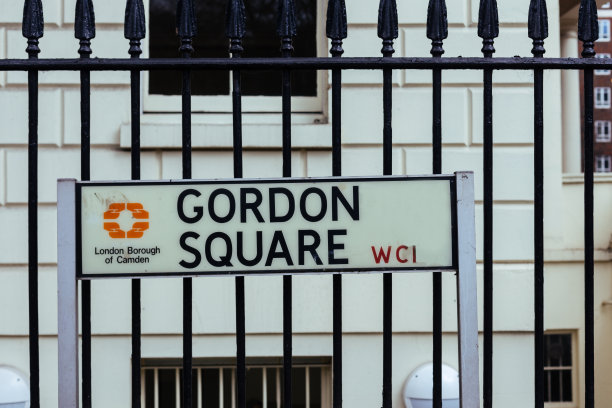 伦敦戈登广场标识图片下载