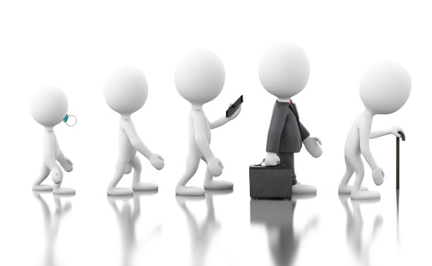 3 d演示。白种人变老进化图片下载