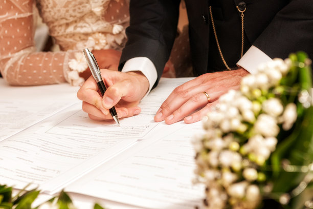 婚礼上的手签名图片下载