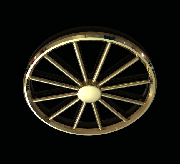 3 d金色轮图片下载