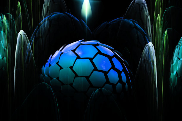 抽象分形艺术背景在插画空间几何。图片下载