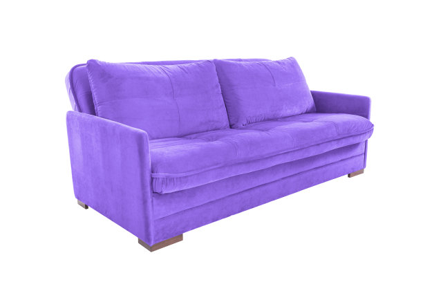 三个座位舒适的米色织物沙发孤立在白色的背景图片下载