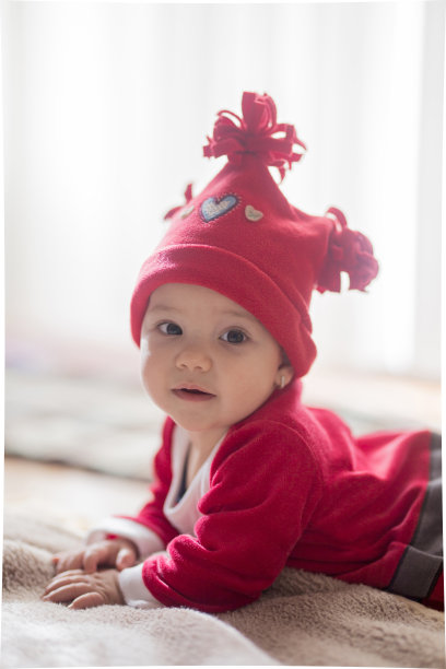 可爱的圣诞宝贝女孩图片下载