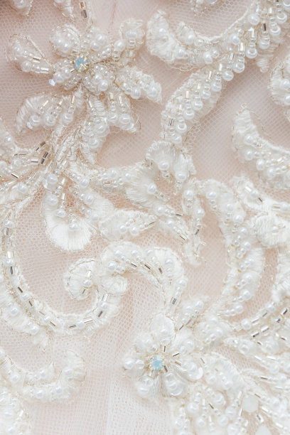 婚纱上的珠饰图片下载
