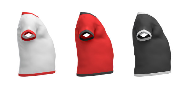 三件t恤的3d渲染作为一个男性躯干从后面的视角在一个白色的背景。图片下载